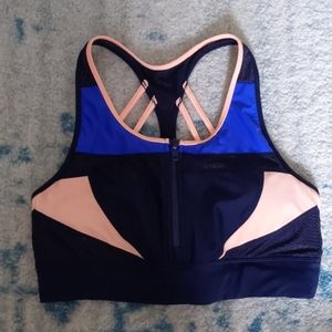 Athleta Tri-Ssential Zip Bikini Top Medium NWOT
